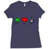 peace love coffee (2) Ladies Fitted T-Shirt