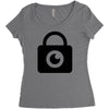 padlock eye Women's Triblend Scoop T-shirt