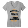 Super Cool Father Of A Freaking Awesome Son Women's V-Neck T-Shirt