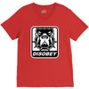 bull dog disobey V-Neck Tee