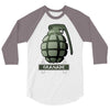 hand grenade military army 3/4 Sleeve Shirt