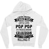 Super Cool Pop Pop Of A Freaking Awesome Grandson Zipper Hoodie