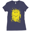 mud smiley face Ladies Fitted T-Shirt