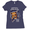 brain drain fox Ladies Fitted T-Shirt