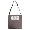 sunday funday party funny tee Adjustable Strap Totes