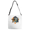 shark knight graphic Adjustable Strap Totes