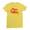 pizza and cats Ladies Fitted T-Shirt