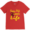 happy wife happy life V-Neck Tee