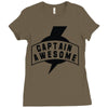 captain awesome Ladies Fitted T-Shirt