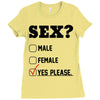 Sex Yes Please Ladies Fitted T-Shirt