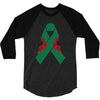 liver ribbon and rose 3/4 Sleeve Shirt
