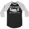 life short smile advice wisdom 3/4 Sleeve Shirt