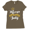 kings are born in july Ladies Fitted T-Shirt