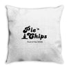 pie and chips   food of the gods Throw Pillow