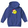 smiley face wears santa hat merry christmas Youth Hoodie