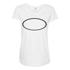 black oval Maternity Scoop Neck T-shirt