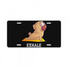 yoga pug exhale License Plate