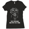Free Your Mind One Puff At A Time Ladies Fitted T-Shirt