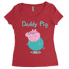 peppa pig  daddy pig Women's Triblend Scoop T-shirt