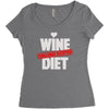 wine diet challenge accepted Women's Triblend Scoop T-shirt