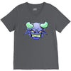 blue monster with horns V-Neck Tee