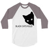 black cats rule 3/4 Sleeve Shirt