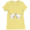 chicken fight Ladies Fitted T-Shirt