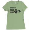 internet killed the video store Ladies Fitted T-Shirt