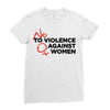 no violence against women's Ladies Fitted T-Shirt