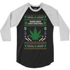 smoke weed ugly sweater 3/4 Sleeve Shirt