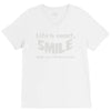 life short smile advice wisdom V-Neck Tee