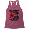 as a scorpio i have 3 sides Racerback Tank