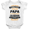 Super Cool Papa Of A Freaking Awesome Grandson Baby Onesie