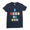 I Love my Dad Ladies Fitted T-Shirt