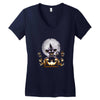 witch cat night Women's V-Neck T-Shirt