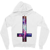 inverted galaxy cross funny  religion banter space fashion new Zipper Hoodie
