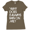 why does it always rain on me Ladies Fitted T-Shirt
