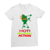 hot grill on grill action Ladies Fitted T-Shirt