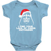 new funny darth vader star wars themed christmas Baby Onesie