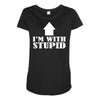 stupid Maternity Scoop Neck T-shirt