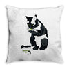 radioactive cat Throw Pillow
