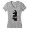 Black Bruin Metal Women's V-Neck T-Shirt
