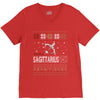 santa sagittarius christmas ugly t shirts V-Neck Tee