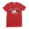 June Peeking Out Baby Girl Ladies Fitted T-Shirt