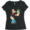 popeye spinach retro mens funny Women's Triblend Scoop T-shirt