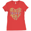 rescue. love. repeat. Ladies Fitted T-Shirt