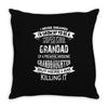 Super Cool Grandad Of A Freaking Awesome Granddaughter Throw Pillow