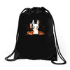 pumpkin slaughter Drawstring Bags