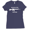 black guns matter m16 Ladies Fitted T-Shirt