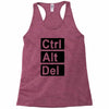 control alt delete Racerback Tank